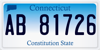 CT license plate AB81726