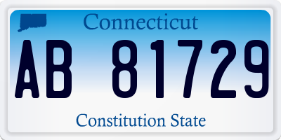 CT license plate AB81729