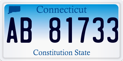 CT license plate AB81733