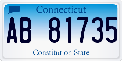 CT license plate AB81735