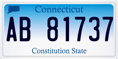 CT license plate AB81737