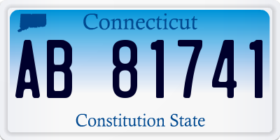 CT license plate AB81741