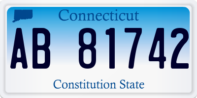 CT license plate AB81742