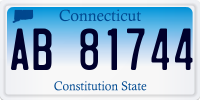CT license plate AB81744