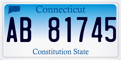 CT license plate AB81745