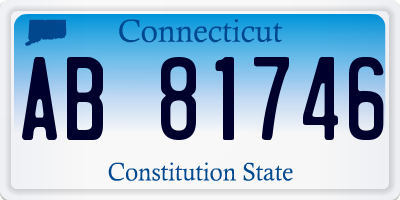 CT license plate AB81746
