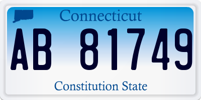 CT license plate AB81749