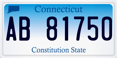 CT license plate AB81750