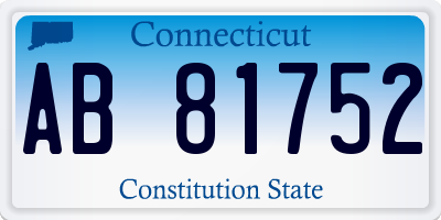 CT license plate AB81752
