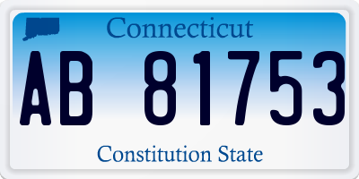 CT license plate AB81753