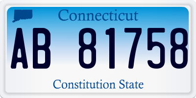 CT license plate AB81758