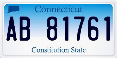 CT license plate AB81761