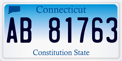CT license plate AB81763