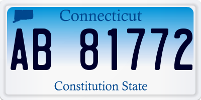 CT license plate AB81772
