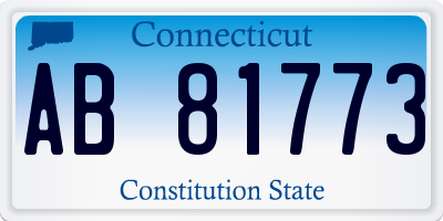CT license plate AB81773