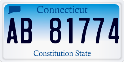 CT license plate AB81774