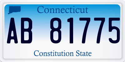 CT license plate AB81775