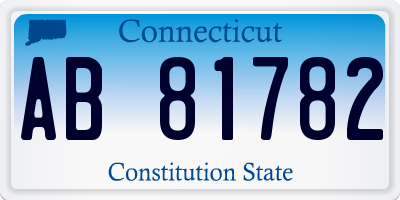 CT license plate AB81782
