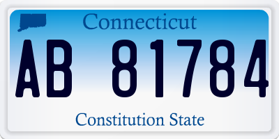 CT license plate AB81784