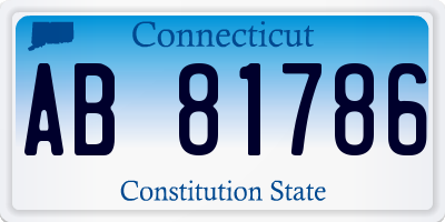CT license plate AB81786