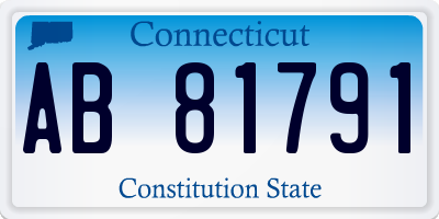 CT license plate AB81791