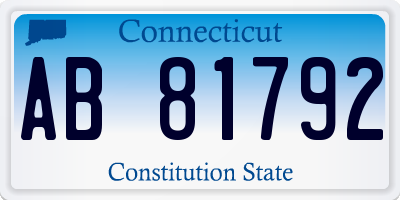 CT license plate AB81792