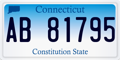 CT license plate AB81795