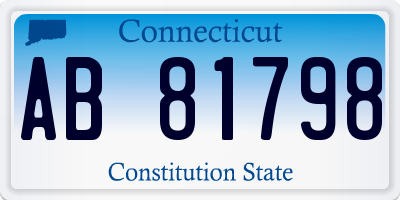 CT license plate AB81798