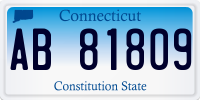 CT license plate AB81809