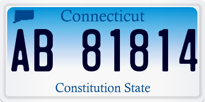 CT license plate AB81814
