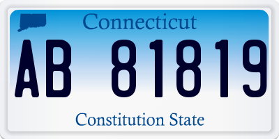 CT license plate AB81819