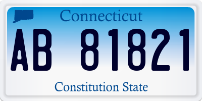 CT license plate AB81821