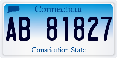 CT license plate AB81827