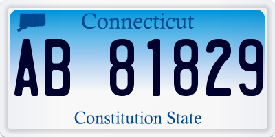 CT license plate AB81829
