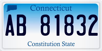 CT license plate AB81832