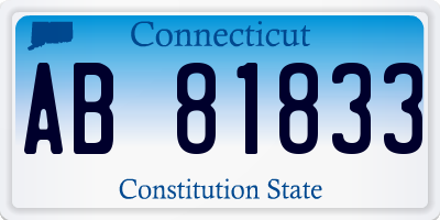 CT license plate AB81833