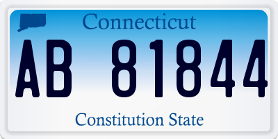 CT license plate AB81844