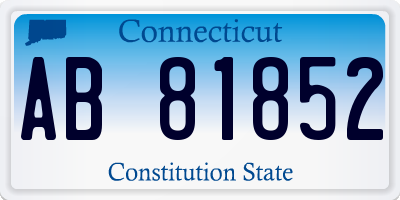 CT license plate AB81852