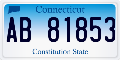 CT license plate AB81853
