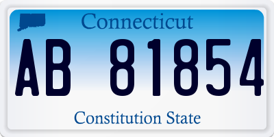 CT license plate AB81854