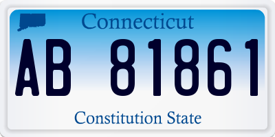 CT license plate AB81861