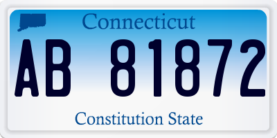 CT license plate AB81872