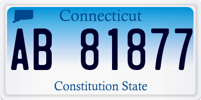 CT license plate AB81877
