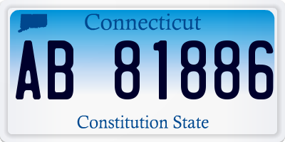 CT license plate AB81886