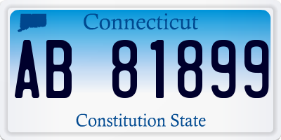 CT license plate AB81899