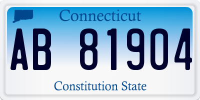 CT license plate AB81904