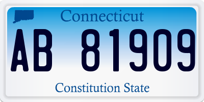 CT license plate AB81909