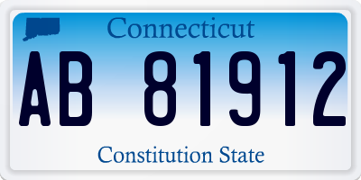 CT license plate AB81912