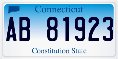 CT license plate AB81923