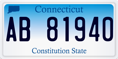 CT license plate AB81940